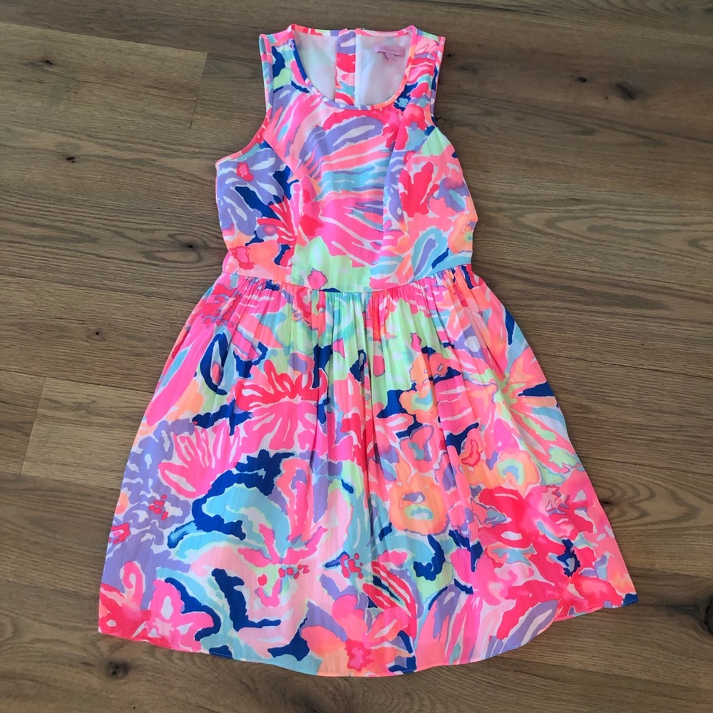 lily pulitzer fit & flare dress playa hermosa